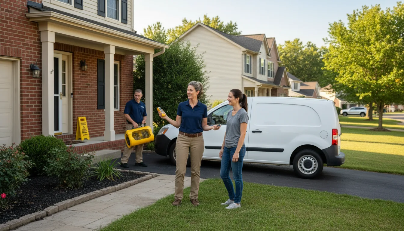 Residential water damage restoration in Swan, IA